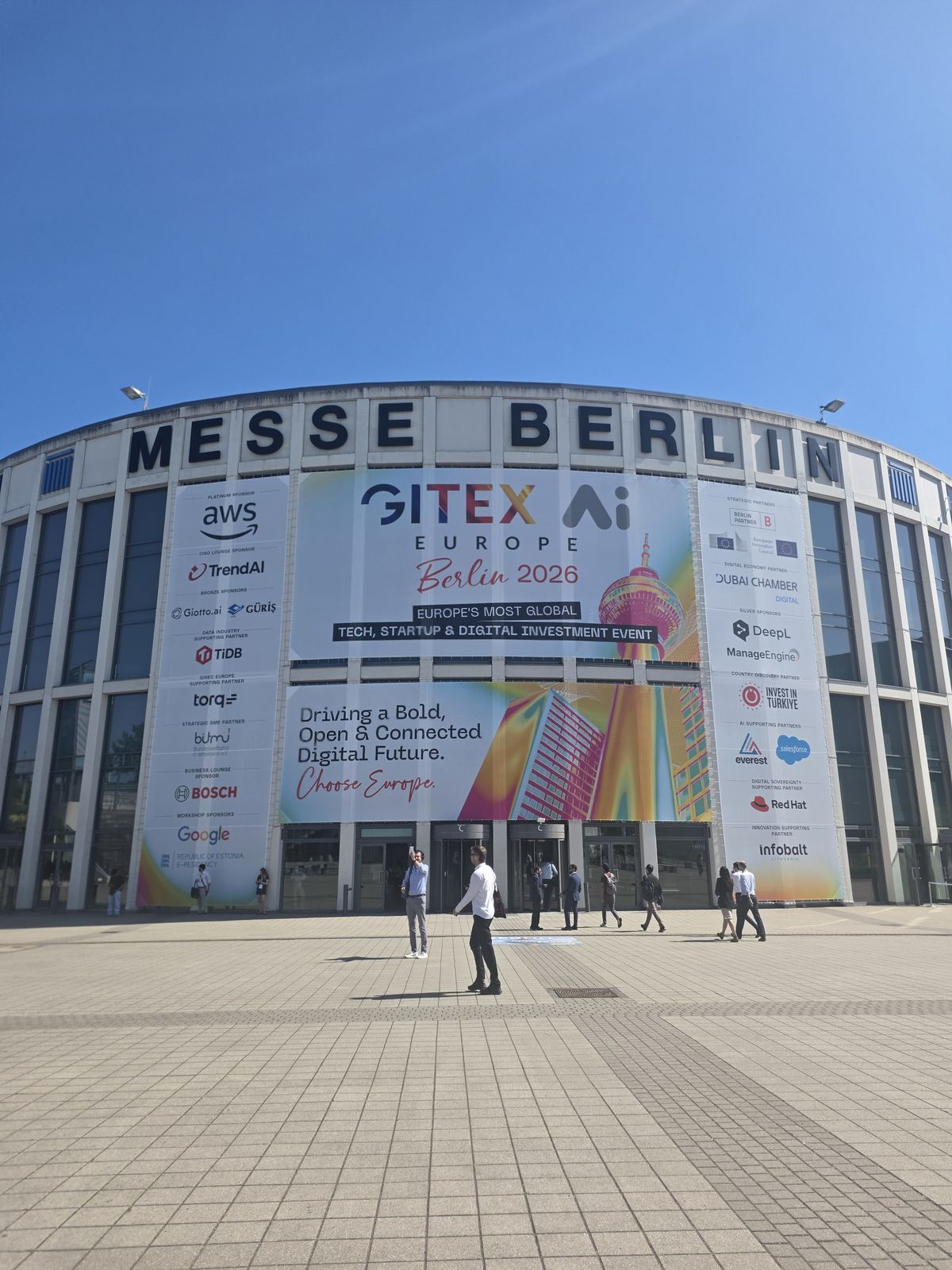 Main entrance banner at GITEX AI EUROPE 2026